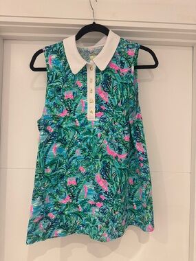 Lilly Pulitzer UPF 50+ Luxletic Imara Polo Golf Top
